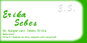 erika sebes business card